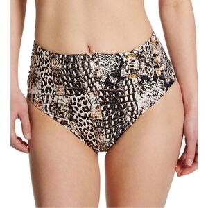 Bleu Rod Beattie Walk On The Wild Side High Waist Bikini Bottom Brown, Black, Wh
